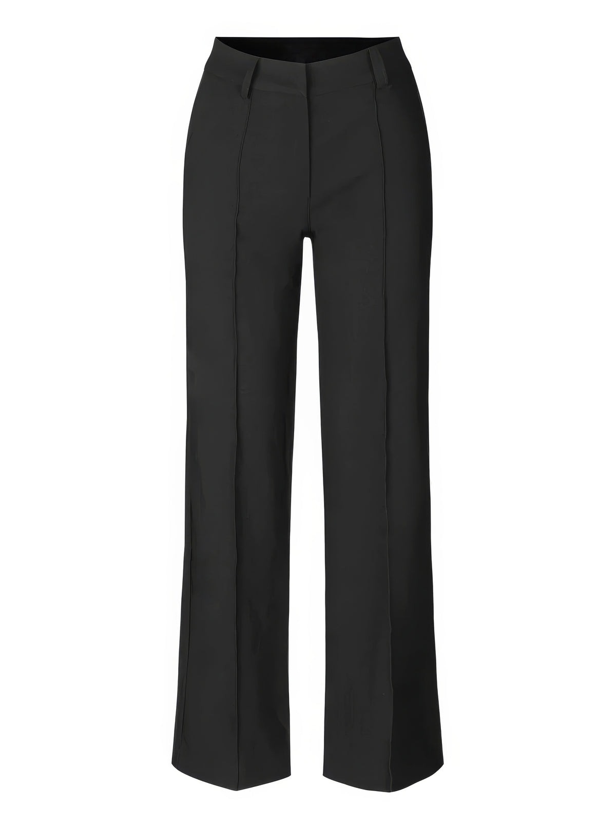 Damen High Waist Hose mit geradem Bein