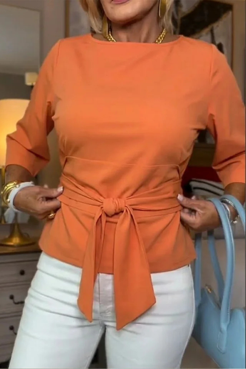 Damen Strick-Top mit Taillenband