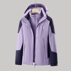Damen 3 in 1 Jacke wasserdicht mit Kapuze