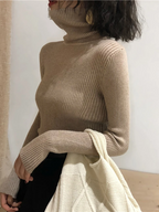Damen Slim Fit Rollkragenpullover