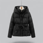 Damen Steppjacke mit Bindegürtel