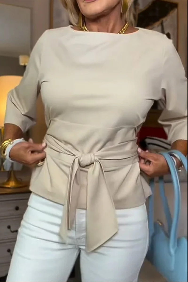 Damen Strick-Top mit Taillenband