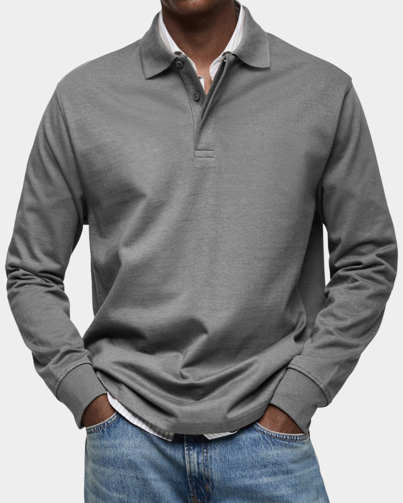 Herren Langarm Poloshirt klassisch und bequem