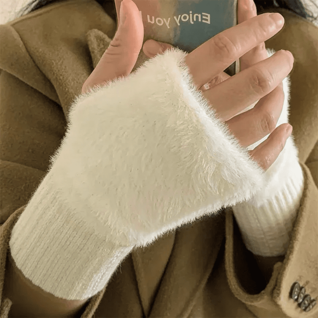 Damen fingerlose Handschuhe warm für den Winter