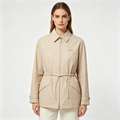 Damen Übergangsjacke mit Kragen und Taillenzug