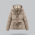Damen Steppjacke mit Bindegürtel