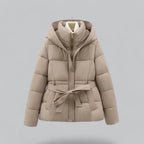 Damen Steppjacke mit Bindegürtel