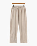 Damen Leinenhose weit mit Kordelzug