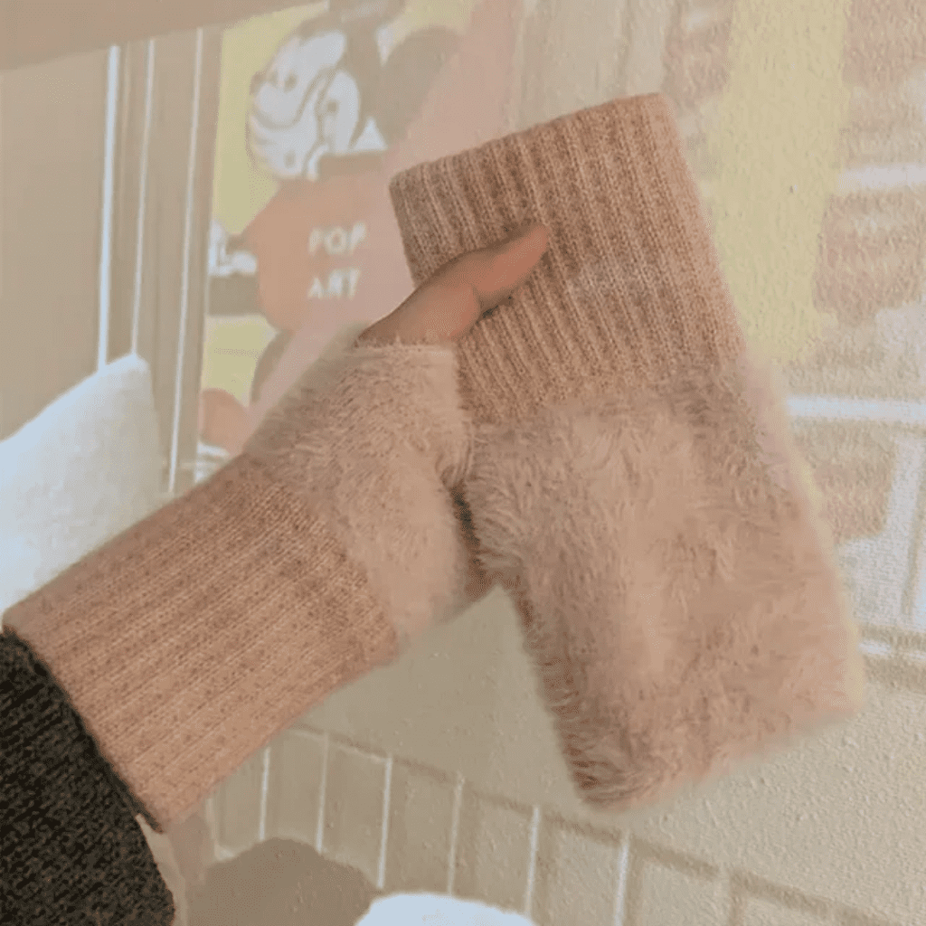 Damen fingerlose Handschuhe warm für den Winter