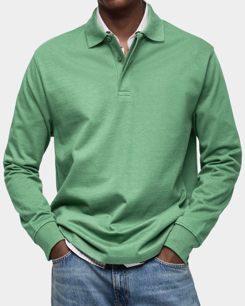 Herren Langarm Poloshirt klassisch und bequem
