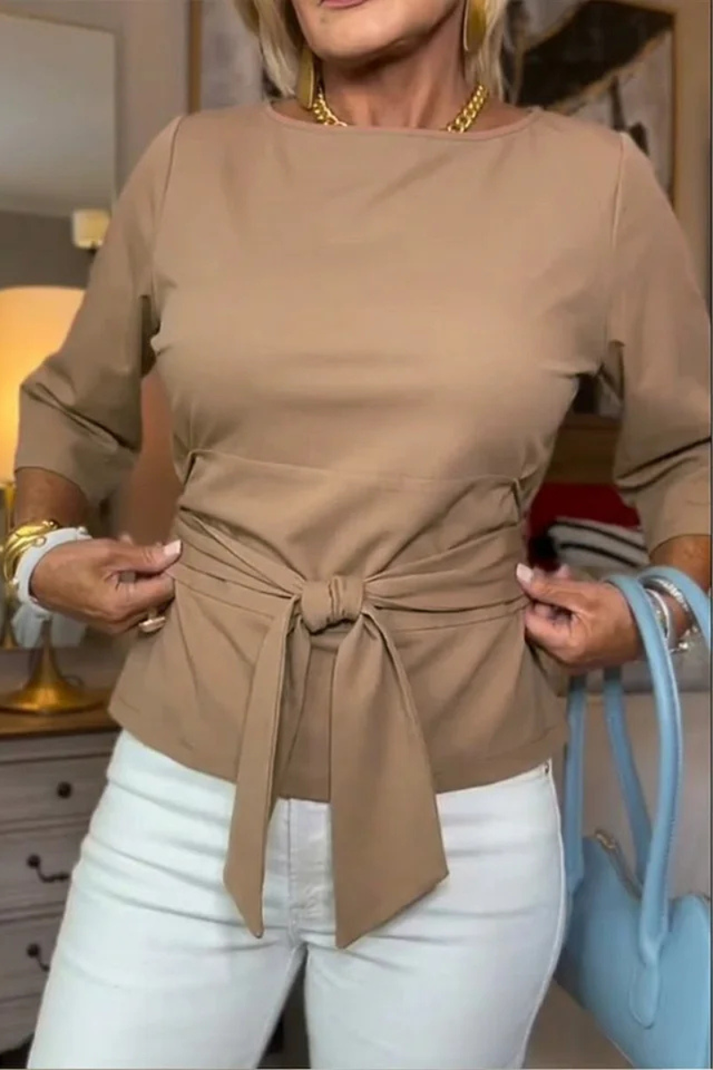 Damen Strick-Top mit Taillenband