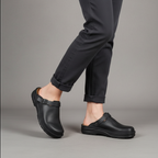 Orion Damen Leder Clogs mit orthopädischer Sohle