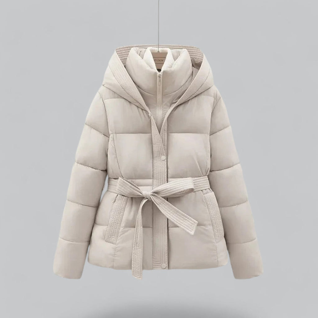 Damen Steppjacke mit Bindegürtel