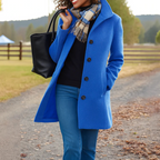 Damen klassischer Wintermantel mit Knopfleiste