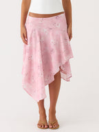 Damen Halbrock mit hoher Taille und asymmetrischem Schnitt