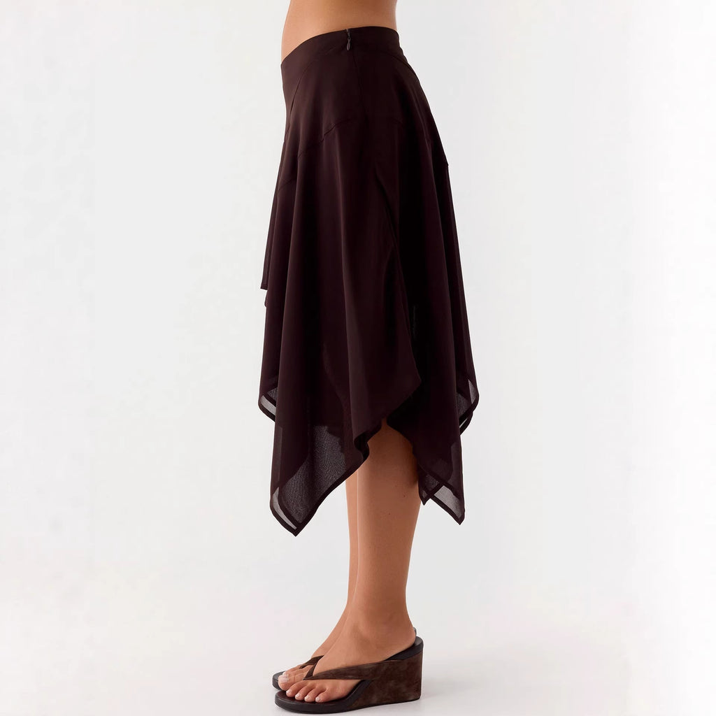 Damen Halbrock mit hoher Taille und asymmetrischem Schnitt