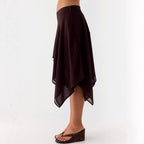 Damen Halbrock mit hoher Taille und asymmetrischem Schnitt