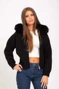 Damen Felljacke warm und kuschelig