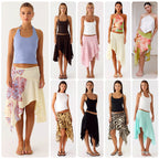 Damen Halbrock mit hoher Taille und asymmetrischem Schnitt