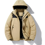 Damen warme Skijacke mit Kapuze und Taschen