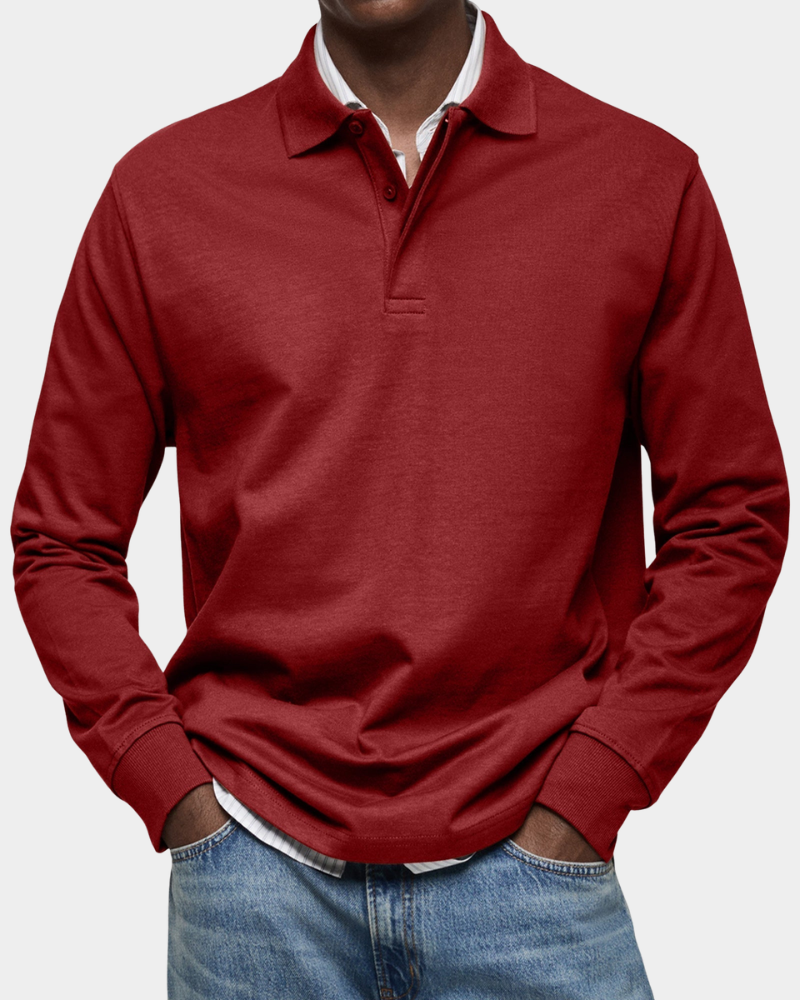 Herren Langarm Poloshirt klassisch und bequem