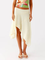 Damen Halbrock mit hoher Taille und asymmetrischem Schnitt
