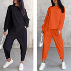 Damen lässiger Zweiteiler mit Oberteil und Hose