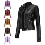 Damen Bikerjacke mit Stehkragen