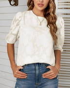 Damen Bluse aus Chiffon mit Blumenmuster