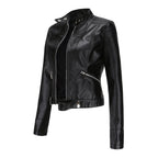 Damen Bikerjacke mit Stehkragen