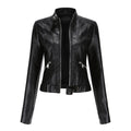Damen Bikerjacke mit Stehkragen