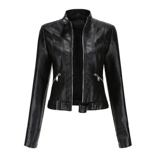 Damen Bikerjacke mit Stehkragen