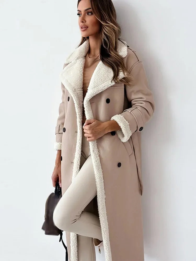 Damen langer Wintermantel