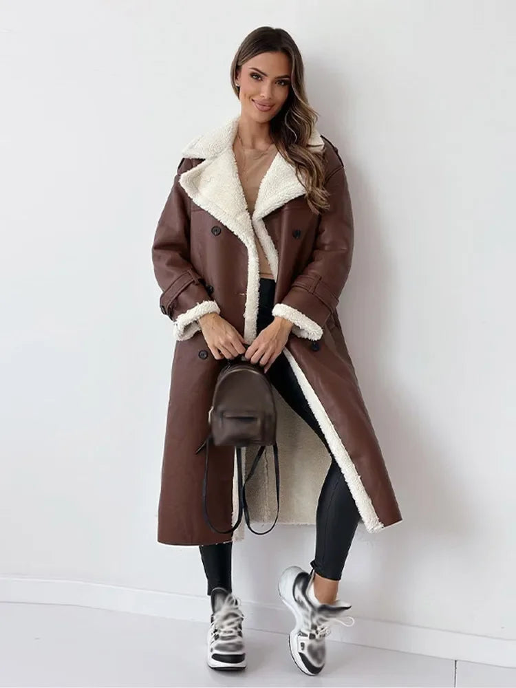 Damen langer Wintermantel
