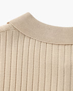 Herren Strickpoloshirt mit kurzen Ärmeln