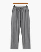 Damen Leinenhose weit mit Kordelzug