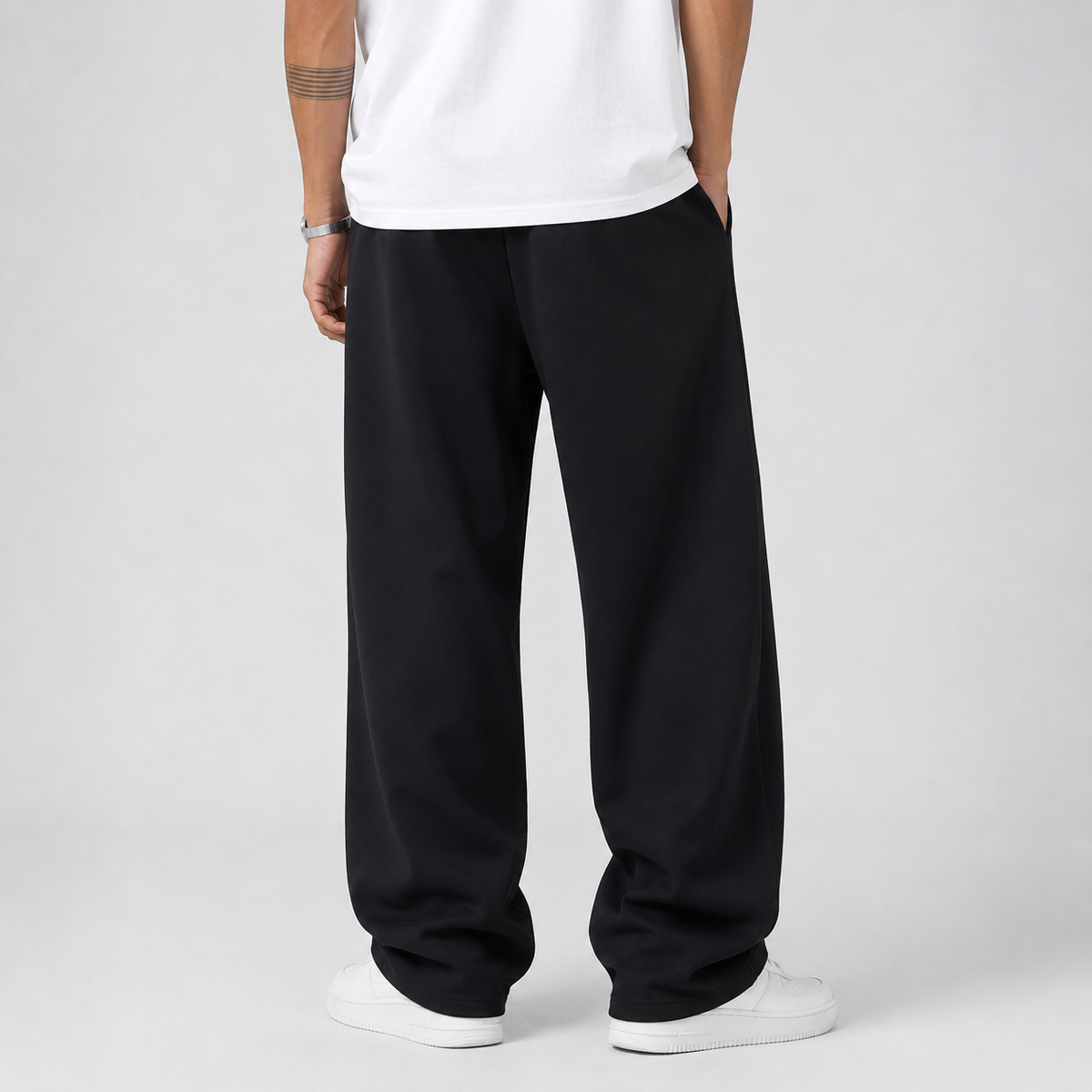 Herren Jogginghose mit weitem Bein und Kordelzug