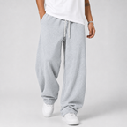 Herren Jogginghose mit weitem Bein und Kordelzug
