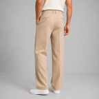 Herren Stoffhose mit Bundfalte und geradem Bein