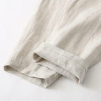 Damen Leinenhose weit mit Kordelzug