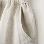 Damen Leinenhose weit mit Kordelzug