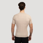 Herren Strickpoloshirt mit kurzen Ärmeln