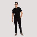 Herren Strickpoloshirt mit kurzen Ärmeln