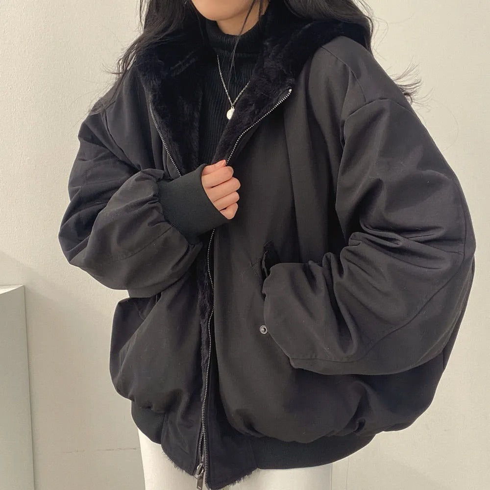 Damen Winterjacke im Bomber-Schnitt