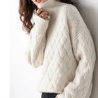 Damen Rollkragenpullover warm und kuschelig