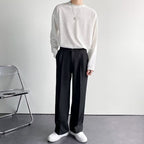 Herren Bundfaltenhose mit geradem Bein