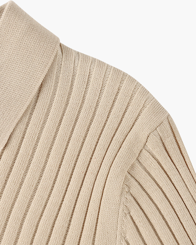 Herren Strickpoloshirt mit kurzen Ärmeln