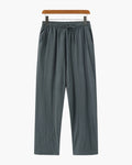 Damen Leinenhose weit mit Kordelzug