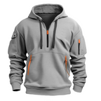Herren Kapuzenhoodie mit Reissverschlusstaschen