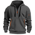 Herren Kapuzenhoodie mit Reissverschlusstaschen